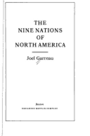 Cover of Nine Nations of North America