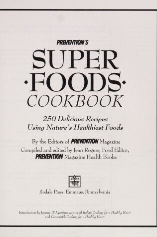 Cover of Prevention's Super Foods Cookbook