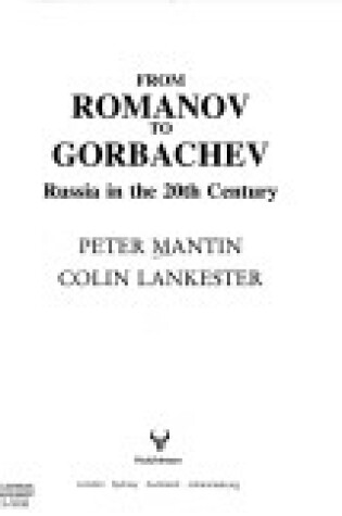 Cover of From Romanov to Gorbachev