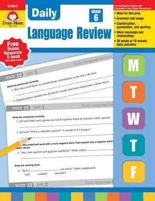 Book cover for Daily Language Review Grade 6+
