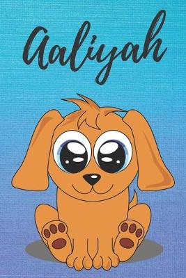 Book cover for Aaliyah dog coloring book / notebook / journal / diary