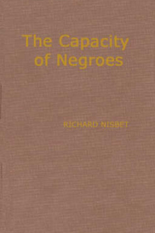 Cover of The Capacity of Negroes