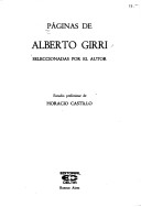 Book cover for Paginas de Alberto Girri