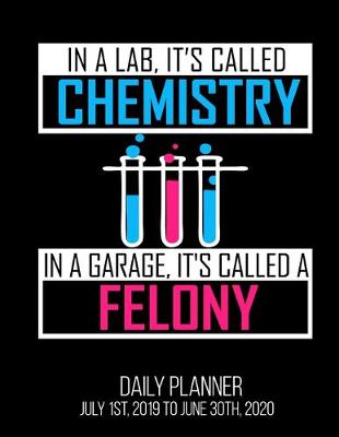 Book cover for In A Lab, It's Called Chemistry In A Garage, It's Called A Felony Daily Planner July 1st, 2019 To June 30th, 2020