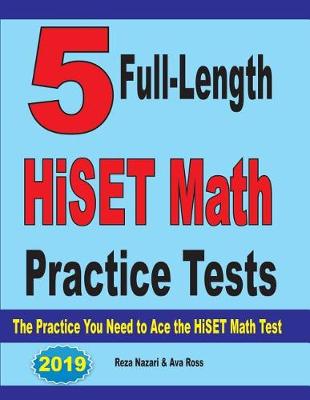 Book cover for 5 Full-Length HiSET Math Practice Tests