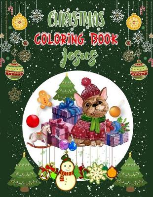 Book cover for Christmas Coloring Book Jesus