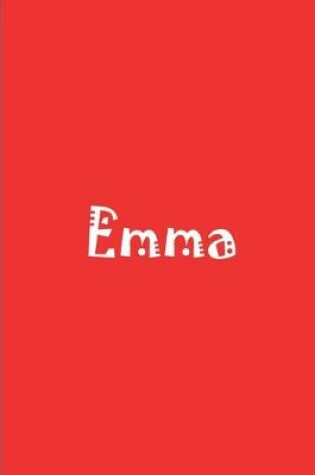 Cover of Emma - Red Personalized Journal / Notebook / Blank Lined Pages