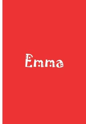 Book cover for Emma - Red Personalized Journal / Notebook / Blank Lined Pages