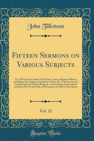 Cover of Fifteen Sermons on Various Subjects, Vol. 12
