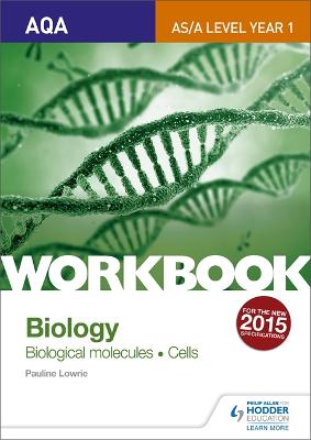 Book cover for AQA AS/A Level Year 1 Biology Workbook: Biological molecules; Cells