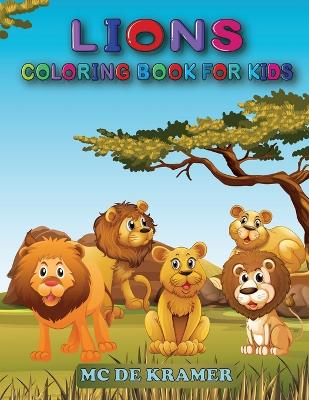 Book cover for Lions coloring book for kids