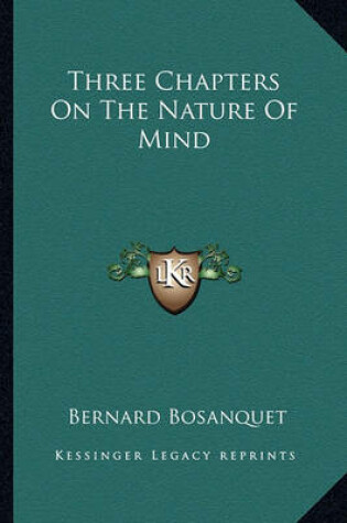 Cover of Three Chapters on the Nature of Mind