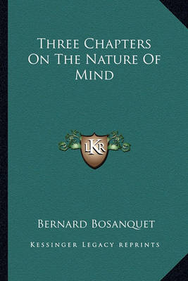 Book cover for Three Chapters on the Nature of Mind