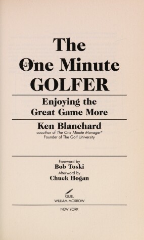 Book cover for 1 Min Golfer Pkg W/Golf Bal PB