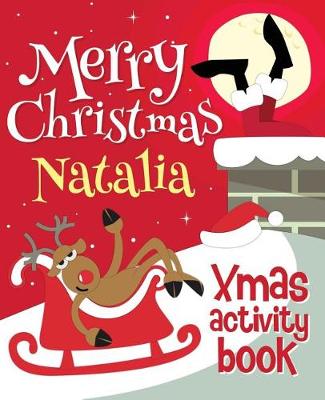 Book cover for Merry Christmas Natalia - Xmas Activity Book