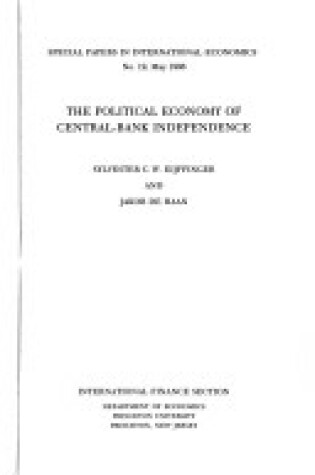 Cover of The Political Economy of Central-Bank Independence