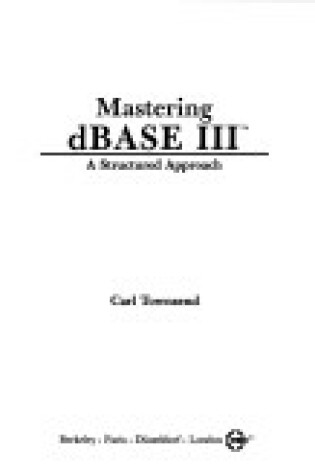 Cover of Mastering dBase III