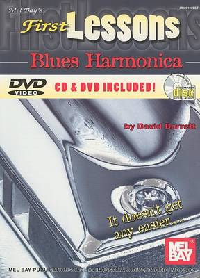 Book cover for First Lessons Blues Harmonica