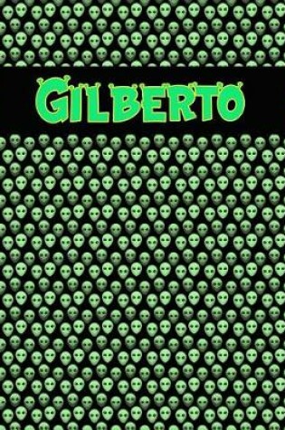 Cover of 120 Page Handwriting Practice Book with Green Alien Cover Gilberto