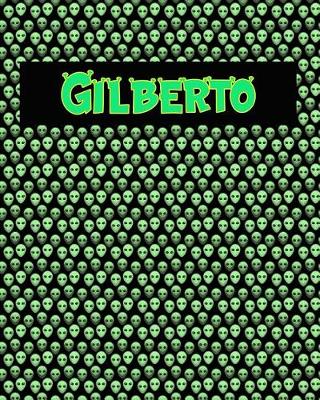 Book cover for 120 Page Handwriting Practice Book with Green Alien Cover Gilberto