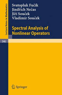 Cover of Spectral Analysis of Nonlinear Operators