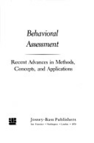Cover of Behavioural Assessment