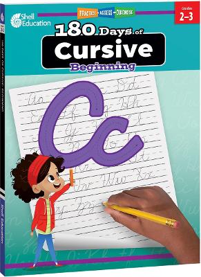 Book cover for 180 Days of Cursive: Beginning