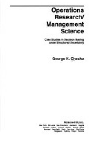 Cover of Operations Research/Management Science