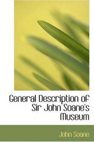 Cover of General Description of Sir John Soane's Museum