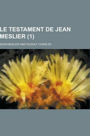 Cover of Le Testament de Jean Meslier (1)