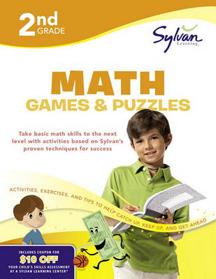 Book cover for Second Grade Math Games & Puzzles (Sylvan Workbooks)