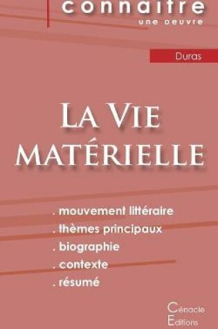 Cover of Fiche de lecture La Vie materielle de Marguerite Duras (Analyse litteraire de reference et resume complet)