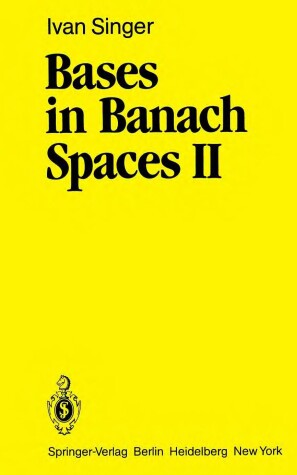 Book cover for Bases in Banach Spaces II