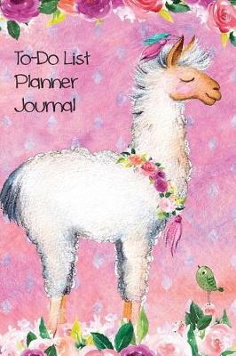 Book cover for To Do List Planner Journal Notebook For Animal Lovers Llamas In Flowers 3