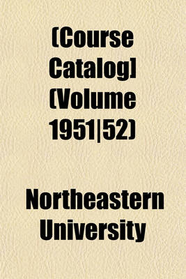 Book cover for [Course Catalog] Volume 1951/52