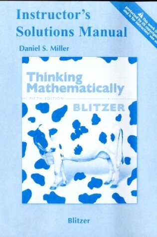 Cover of Instructor's Solutions Manual for Thinking Mathematically