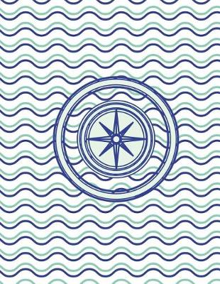 Book cover for Compass Nautical Waves Notebook - College Ruled