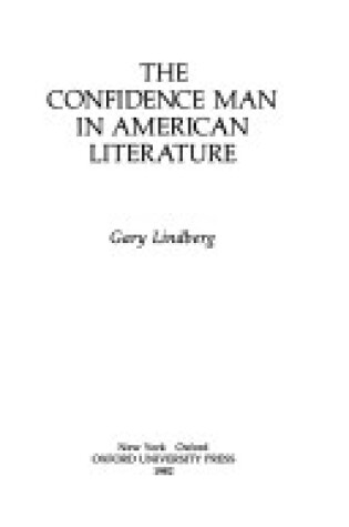 Cover of The Confidence Man in American Literature