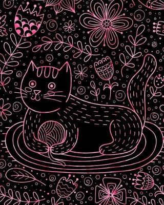 Book cover for Bullet Journal Notebook Cute Cat in Flowers Pattern 9