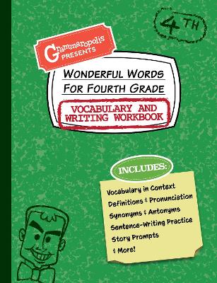 Book cover for Wonderful Words for Fourth Grade Vocabulary and Writing Workbook