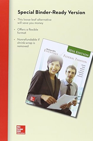 Cover of Loose-Leaf for McGraw-Hill's Essentials of Federal Taxation, 2016 Edition with Taxact