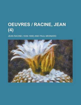 Book cover for Oeuvres - Racine, Jean (4)