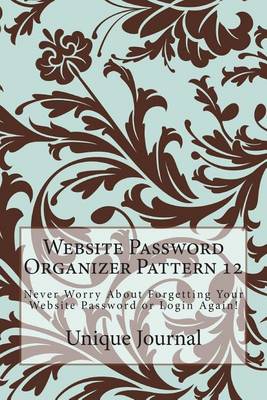 Book cover for Website Password Organizer Pattern 12