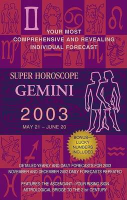 Book cover for Super Horoscopes 2003: Gemini