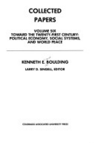 Cover of The Collected Papers of Kenneth E. Boulding