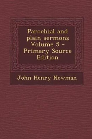 Cover of Parochial and Plain Sermons Volume 5