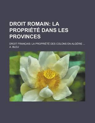 Book cover for Droit Romain; Droit Franc Ais