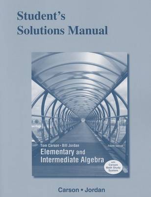 Book cover for Student's Solutions Manual for Elementary and Intermediate Algebra
