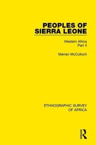 Cover of Peoples of Sierra Leone