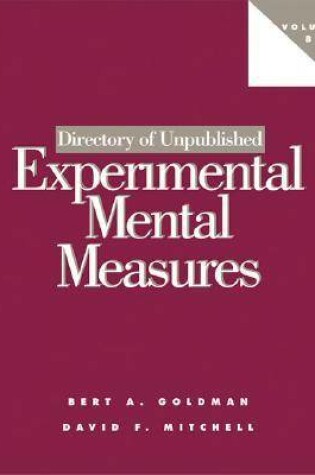 Cover of Directory of Unpublished Experimental Mental Measures